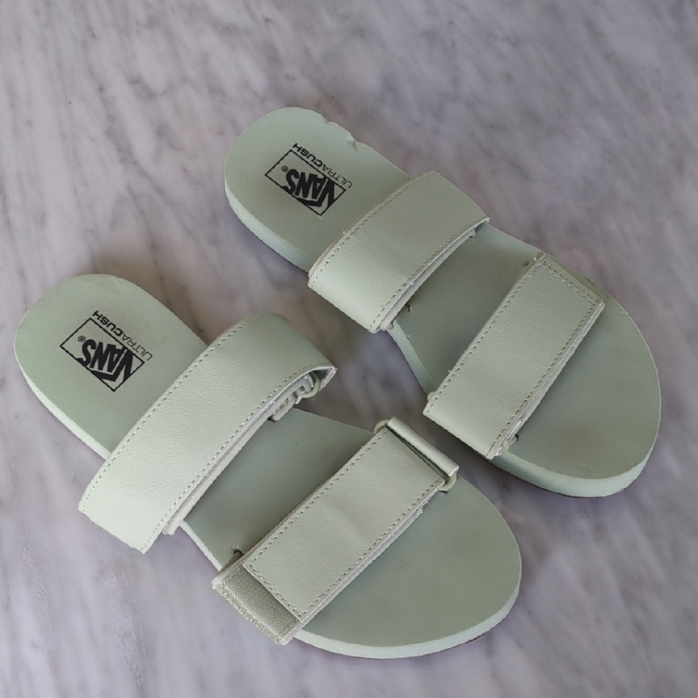 Vans Mint Green Slide Sandals